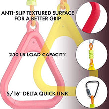 Anelli Swing Bar, Altalena per Bambini, 3Pcs Colorful Backyard Outdoor Gymnastics Ring, Monkey Ring, Climbing Ring And Obstacle Ring, Outdoor Indoor Handshake Climbing Ring