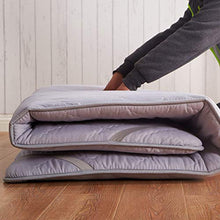 Lovehouse Futon - Tappetino per materasso giapponese Tatami, pieghevole, traspirante, antiscivolo, 90 x 200 cm, colore: grigio