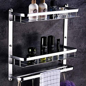 NHLBD Mensola da Bagno, mensola portaoggetti - 2nd Floor, Doccia Rack Corner, Decorazioni da Parete Mensola Rettangolare for Cucina partizione da Bagno (Dimensioni: 60cm) (Size : 40cm)