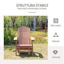 Outsunny Sedia a Sdraio Adirondack da Giardino Pieghevole Regolabile con Poggiapiedi 70 x 175 x 98cm