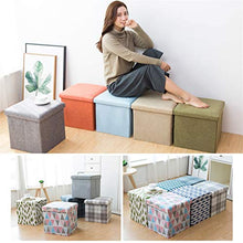 F-HOME Cassapanca Cambia Scarpe Riposo Sedile Grande capacità Scatola di Immagazzinaggio Corridoio Pieghevole Step Stool Biancheria Imbottiti Poggiapiedi con Coperchio