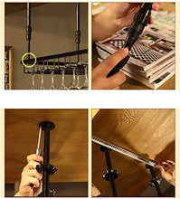 KDMB Portabottiglie, Portabottiglie per Bicchieri, Portabottiglie per Vino Decorazione Portabottiglie a soffitto (Dimensioni: 90 * 35 cm)