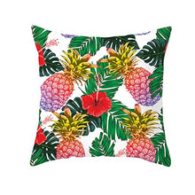 Federe Cuscini Divano 45X45,Fodere Per Cuscini Nordici Frutta Tropicale Pianta Verde, Fodera Per Cuscino Lombare Per Divano Da Ufficio Auto, Set Di 4 Articoli Per La Decorazione Della Casa, Verde Blu
