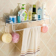 AINIYF Bagno Mensola Bagno Doccia dello Spazio dell'organizzatore di Alluminio a Parete Punch Gancio cremagliera Asciugamani Up di Scarico (Dimensioni: 600x137x130mm)