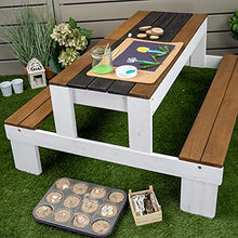 Meppi Set di sedie Stralsund bianco/marrone in legno – Set di mobili per esterni