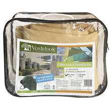VERDELOOK Tenda a Vela Triangolare in polietilene, 3.6x3.6x3.6 m, Ecru
