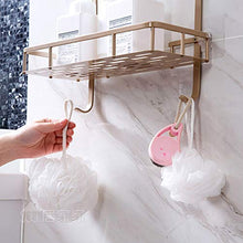 Forte Stickiness Mensole Bagno Angolo Bagno Doccia Caddy No Foratura Storage Basket Holder Rustproof Kitchen Rack Unità Acciaio Inox Oro