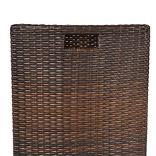 Set Tavolino e 2 Sedie da Giardino in Rattan Marrone