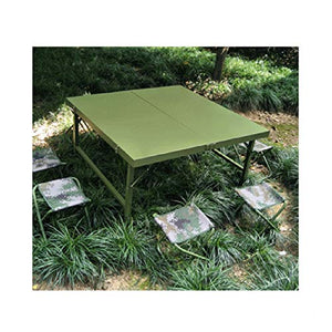 Set Tavolo e Sedia da Esterno Tavolo da Pranzo Pieghevole del Ventilatore Militare all'aperto, Tavolo da Tavolo Multifunzione Portatile Portatile Portatile, Ufficio Multifunzione all'aperto e Sedia