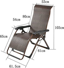KMDB Sedie in Vimini in Rattan, Sedie da Giardino Sedie A Sedie, Sedie A Sdraio Pieghevoli, Casa per La Casa Portatile Portatile Sedia di Vimini Balcone Ufficio Backrest