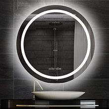 Specchio, Specchio da Bagno retroilluminato con Luce LED, Specchio cosmetico Illuminato, Rotondo, Camera da Letto/Soggiorno
