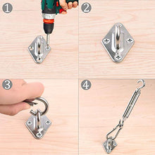 YUESEN Kit di Fissaggio per Vela da Sole Kit di Fissaggio e Installazione, Acciaio Inossidabile Kit di Installazione per Vele Parasole e Tende, Tenda Parasole di Fissaggio