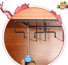 Vetro Occhiali Holder Vino Piede Appeso con 4 Row per la Cucina Bancone, 40 × 22,5 × 5,5 Centimetri,Bianca