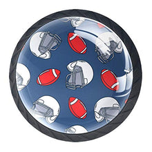 Set di 4 maniglie rotonde per armadio da cucina, credenza, cassettiera, cassettiera, con viti, per cucina, comò, armadietto, bagno, armadio, rugby, calcio
