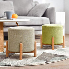 Sgabello Resistente per Soggiorno Semplici mobili for la casa in stile nordico Sgabelli in legno con rivestimento sfoderabile e lavabile in legno Sgabelli bassi Sgabello rotondo Pouf for sedie Sgabell