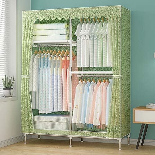 wardrobe Armadio Combinato, Armadio Pensile Pieghevole per Uso Domestico, Armadio di Stoccaggio di Grande capacità in Affitto, 107 × 45 × 180 Cm