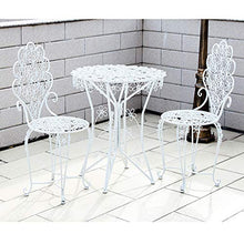 CGBF-Garden Bistro Set 3 Pezzi,Mobilia Esterna del Balcone del Patio del Metallo,Durevole, Resistente agli Agenti Atmosferici, Senza Ruggine