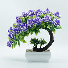 LPxdywlk 1pc Fiore Artificiale in Vaso Bonsai Soggiorno Partito Arredamento Desktop Arredamento Fotografia Puntelli Regalo Viola