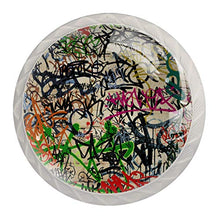 Maniglie per cassetti Manopole per cassetti Manopole rotonde Confezione da 4 per armadietto, cassetti, cassettiere, cassettiere ecc. graffiti