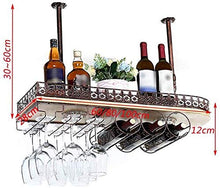 LLT Wine Rack, Della Novità Della Decorazione Della Parete Rack, Wine Rack Mensola Di Vetro a Soffitto Attaccatura Del Supporto Di Vino Solido Legno per il Vino in Vetro Metallo Rack Calice Mensola D
