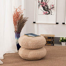 WWZL Cuscino Futon in Rattan Pouf Rotondo Tappetino da Meditazione per Cerimonia del tè a Casa Cuscino in Stile Giapponese per Yoga, Bovindo, Soggiorno,50cm
