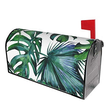 Copertura magnetica per cassetta postale con foglie di palma tropicale di ibisco, design unico, per giardino, cortile, dimensioni standard, 53 x 45 cm