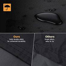 Copertura per mobili da giardino in tessuto Oxford 420D, rettangolare, impermeabile, resistente al vento e ai raggi ultravioletti (180 x 150 x 80 cm, nero)