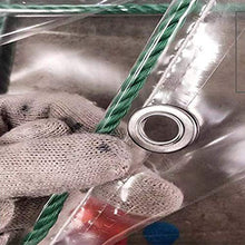 SHIJINHAO Telo Impermeabile Esterno,0,5 Mm Vetro Cancella Poly Tarpaulin Tarpaulin Copertura Serra Panno A Prova Di Pioli Impermeabile Impermeabile A Prova Di Polveri Con Pacciame Di Plastica Traspare