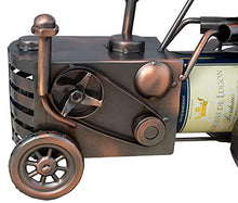 Brubaker portabottiglie per Vino Trattore con Trattore conducente Decorazione Oggetto Metallico con Biglietto d'auguri per Vino Presente