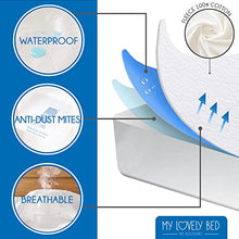My Lovely Bed - Proteggi Materasso | Coprimaterasso Impermeabile - Singolo (80x190/200 cm) - Lavabile - Antiacaro in Mollettone 100% Cotone - Compatibile King Size