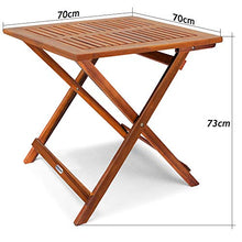 Deuba Tavolino Pieghevole in Legno di Acacia Oliato 70x70x73cm Tavolo in Legno Tavolino da caffè Tavolo da Giardino
