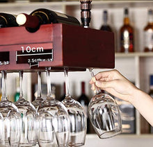 ZYLZL Portabottiglie, Bar, Ristorante, Appeso, Portabicchieri, Metallo, Portabottiglie per Bicchieri da Vino in Legno Massello Retrò Europeo per Cucina,Bronzo