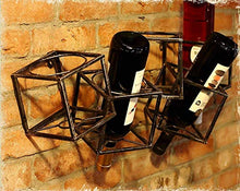 JHSHENGSHI Scaffale portaoggetti, portabottiglie per Vino a Parete Portabottiglie per Vino Rosso in Ferro Stile retrò Portabottiglie per Vino Creativo