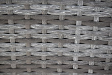 La Palma Set di mobili da giardino, salottino lounge con divano ad angolo, colore grigio, in rattan sintetico