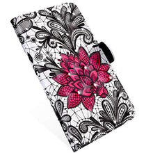 Saceebe Compatibile con Huawei Honor 7A Custodia Pelle Cover a Libro 3D Custodia in Pelle con Cordino Portafoglio Flip Case PU Custodia Pelle Cover Protettivo Bumper Morbido,Fiore di Pizzo