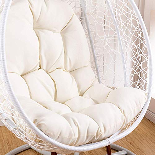 Yxxc Grande Cuscino del Sedile Impermeabile Appeso Uovo Amaca Cuscino Sedia Altalena Senza Supporto, Culla Papasan Cuscino Sedia Altalena, Cuscini Sedia sospesa Bianco
