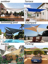 LOVE STORY Tenda da Vela Parasole Impermeabile(PES) Triangolare 3×3×4.25m Sabbia Protezione UV per Terrazza Campeggio Giardino Esterno