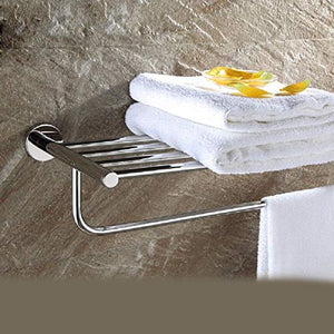 MBYW Portasciugamani Moderno Minimalista Portasciugamani Elegante per Il Bagno di Moda Scaffale portasciugamani da Bagno in Acciaio Inox 304 con Doppio ripiano per Bagno