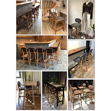 Sgabello da bar Comodo Legno massello Sgabello da Colazione Multicolore Traspirante (Color : A)