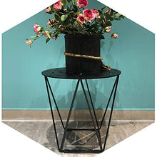 Yyqx Comodino Tavolino da Salotto con Balcone Geometrico, Semplice tavolino da Salotto Creativo in Ferro battuto Comodini Letto