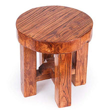 AYHa Bagno Sgabello vecchio olmo pranzo Sgabello Adulto Cambia scarpe Banco Log Pastorale Tavolino Sgabello domestica Bagno sgabello basso Sgabello,35 * 35 * 35cm