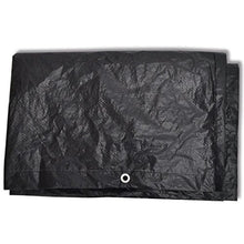 Tidyard Telo di Copertura per Mobili in Polirattan e Alluminio con 10 Occhielli 229 x 113 cm | Nero