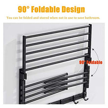 GJXJY Portasciugamani da Parete Girevole Portasciugamano in Alluminio Spaziale con 7-Braccio e 6 Ganci, Swing out Porta Asciugamani Portaoggetti Organizer per Il Bagno