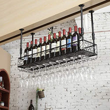 Lefuyan Home Kitchen Ajustable Vino Vetro Rack, Porta Calici da Sottopensile Metallo con Sistema di Asciugatura ad Aria 80x25cm,Nero