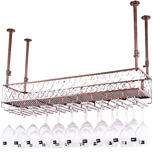 WGEMXC Wine Rack, Supporto Di Tazza, Porta Bicchiere Di Vino, Wine Rack Wine Glass Rack/a Soffitto Attaccatura Del Supporto Di Bottiglia Del Vino Supporto Del Metallo Ferro Vetro Vino Holder Alta C
