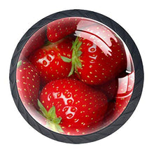Fragola (2) 4 PCS Pomelli per Porta, Pomolo per Mobile, Pomelli per Mobili con Viti, Maniglia per Armadietto, Pomelli per Porta, Pomelli per Cassetti per Porta, Armadio, Cassetto e Credenza