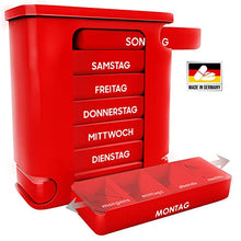 Scatole dei medicinali Kerpers® 7 giorni con 4 scomparti ciascuno - Made in Germany - portapillole, torre dei medicinali, portapillole, distributore di medicinali, portamedicinali per la conservazione