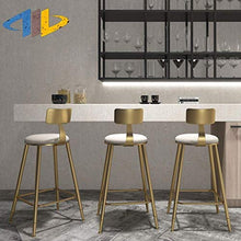 Sgabello da bar moderno ed elegante sedia da bar sedia a pedale pad cuscino spugna cuscino schienale sedia da pranzo cucina cucina sgabello gambe in metallo carico 15 kg (colore: A, dimensione: 68 cm)