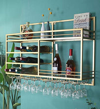 Portabottiglie da Parete in Metallo Nordico in Metallo Appeso a Parete Rack di stoccaggio Bottiglia Scaffale Galleggiante per Ristorante Cafe Cucina