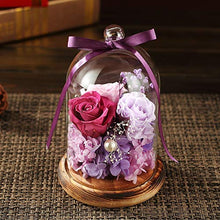 QYMX Eternal Flower ， Real Rose in Glass Conservato Eternal Flower Valentine Speciale Regalo Romantico Festa di Compleanno Decorazione Domestica